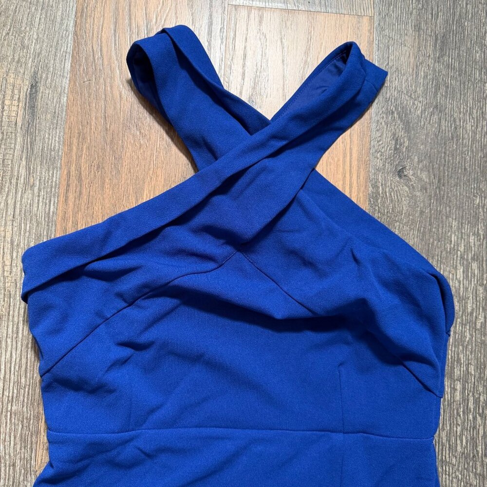 Lulus Head to Cocktail Hour Royal Blue Halter Neck Maxi Dress Size Large NWT! - Picture 5 of 7
